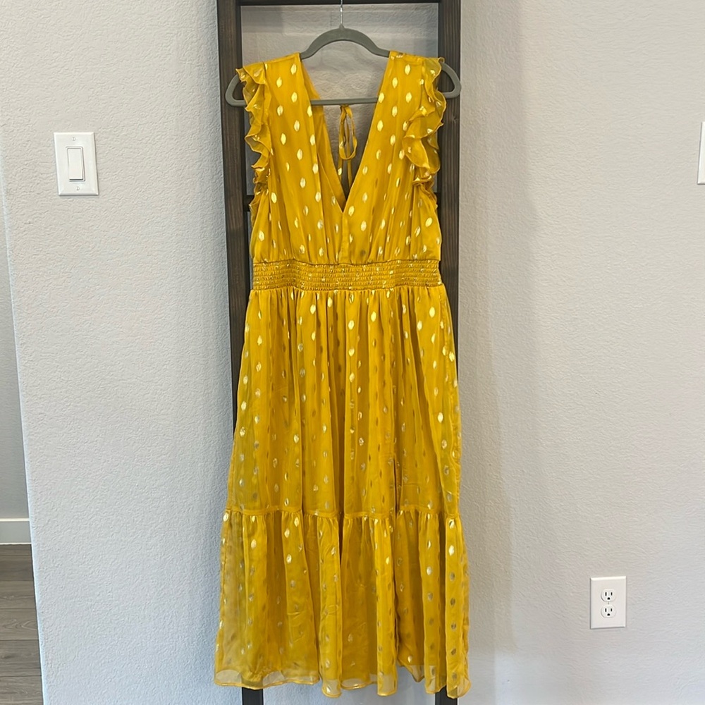 Lulu's Yellow Polka Dot Maxi Dress